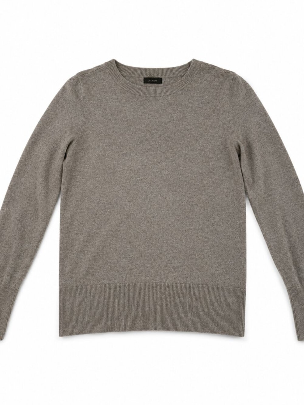 Halogen Gray Crew Neck Sweater Size S Quiet Luxury Office Minimalist